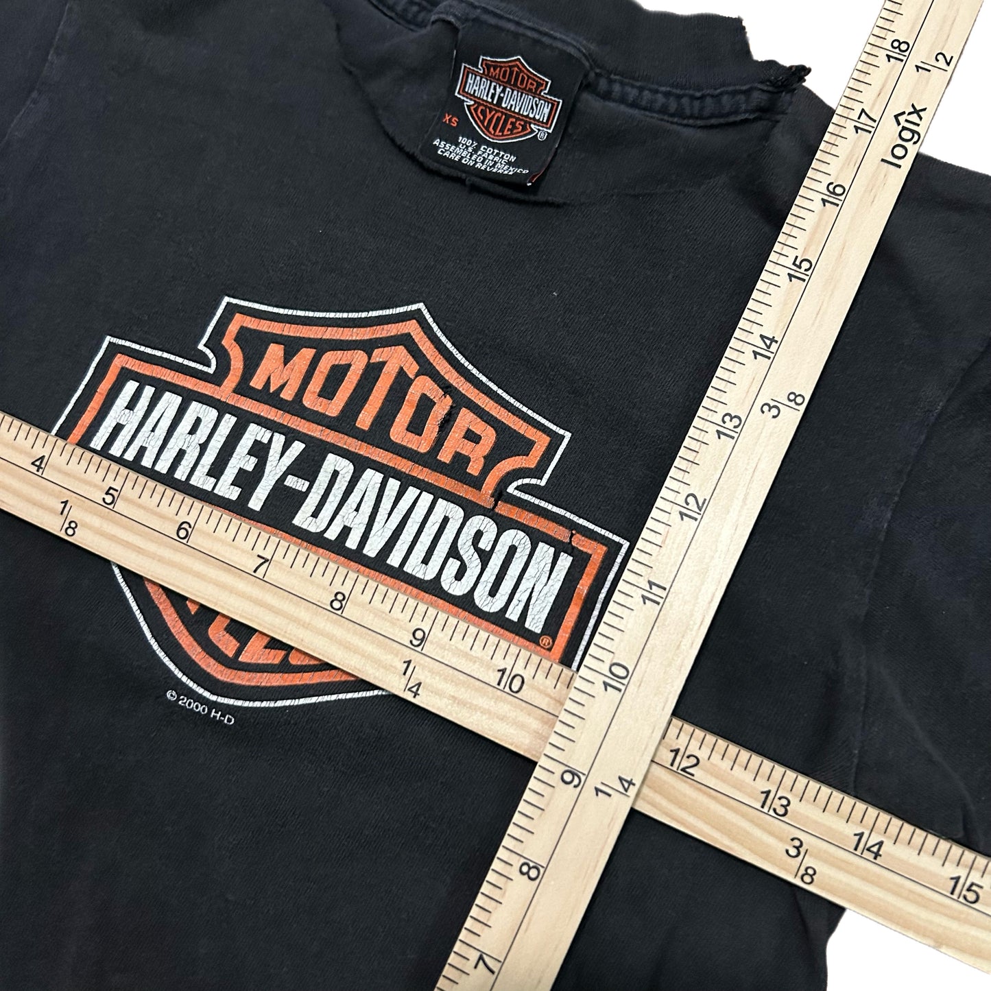 (XS) 2000 Harley Davidson Jacksonville Florida Black T-Shirt