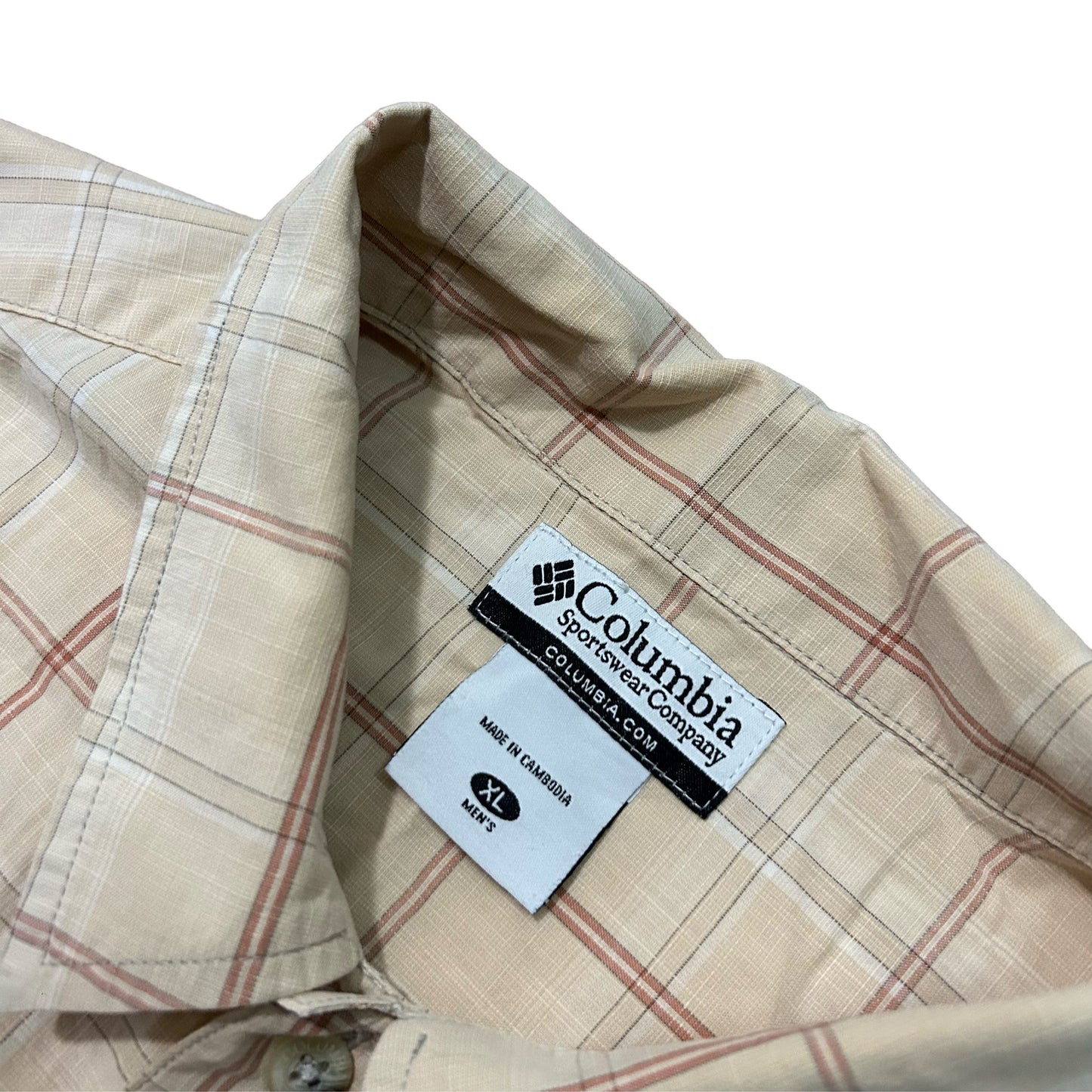 (XL) Vintage Columbia Yellow Plaid Button-Up