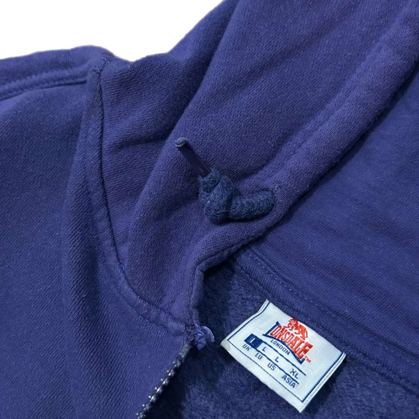 (L) Vintage Lionsdale London Purple Zip-Up Hoodie