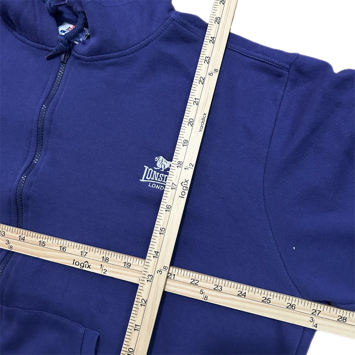 (L) Vintage Lionsdale London Purple Zip-Up Hoodie